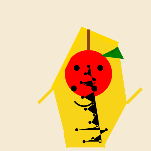 Banana Eating an Apple - DrawGPT