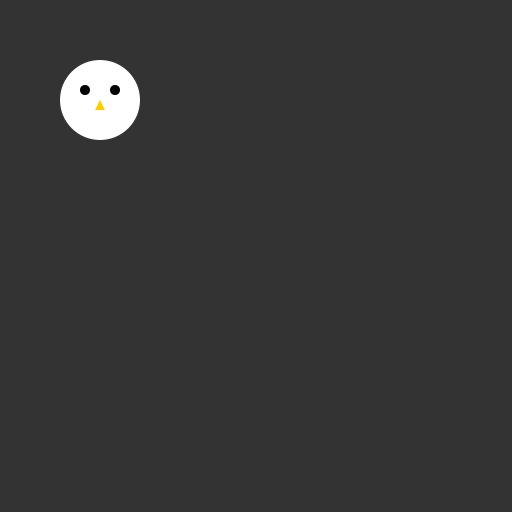 Dark Grey Wallpaper with Mini Owl on the Corner - DrawGPT