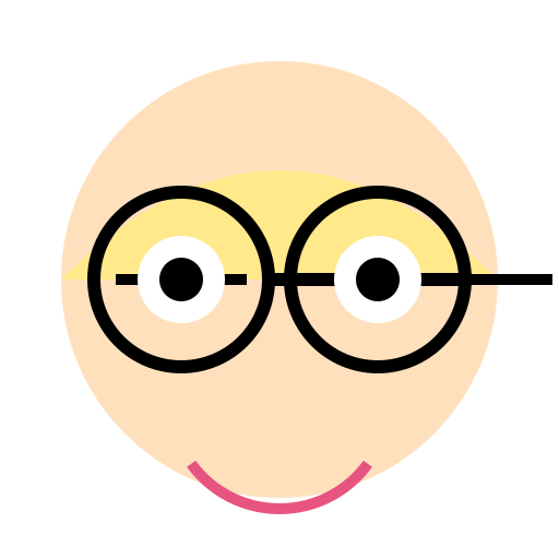 Blond Girl with Glasses - DrawGPT