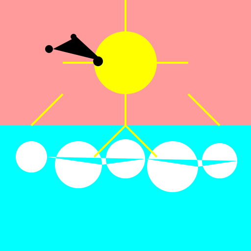 Landscape with Turquoise Lake and Nice Sunset - DrawGPT