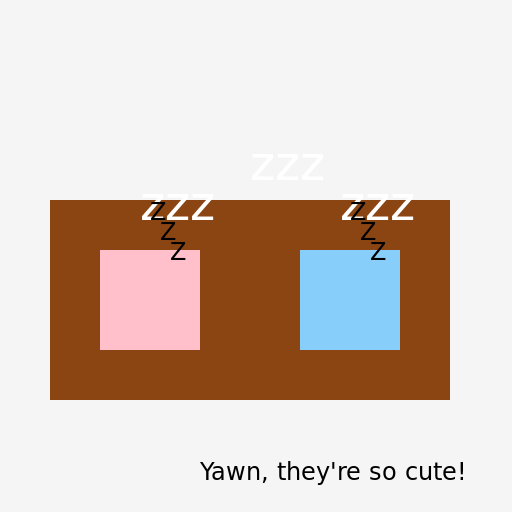 Two Cute Babies Sleeping in a Crib - DrawGPT