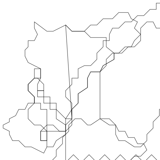 Map of India in Black & White with State Borders - DrawGPT