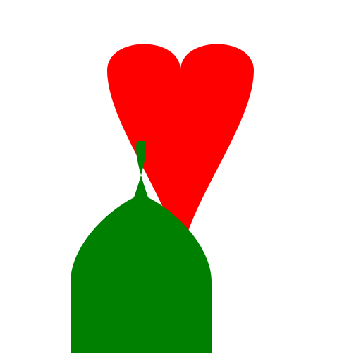 Green Branches Growing on a Heart - DrawGPT