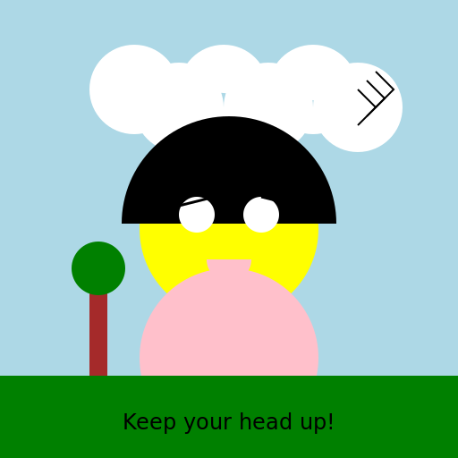 Girl Floating in the Sky - DrawGPT
