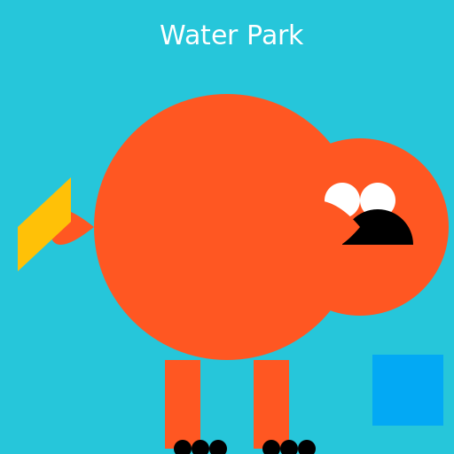Dragon in Water Park - DrawGPT