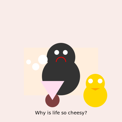 Sad Cat Drinking Wine in a Cheese Duck Bathtub - DrawGPT
