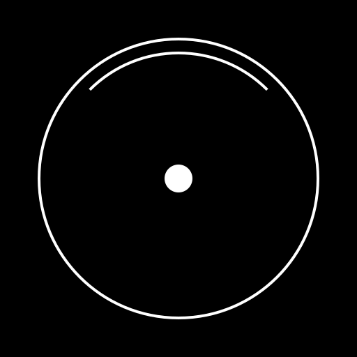 Futuristic Circular Logo with Counter Clockwise Arrow - DrawGPT