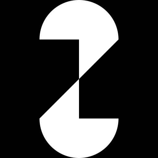 Two white sickles on a black background - DrawGPT