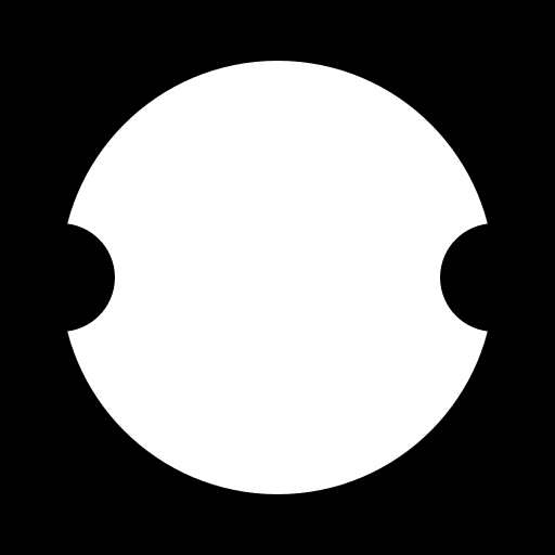 Two white sickles on a black background - DrawGPT