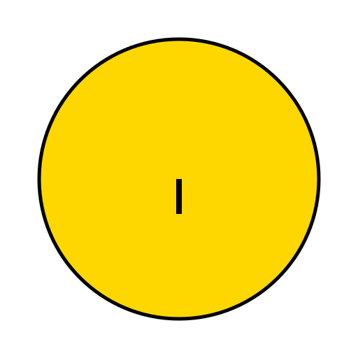 Golden Circle Ring with Line - DrawGPT