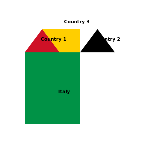 Italy Map with Colored Countries - DrawGPT