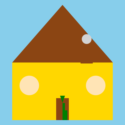 Pine-shaped House - DrawGPT