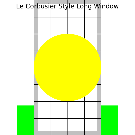 Le Corbusier Style Long Window - DrawGPT