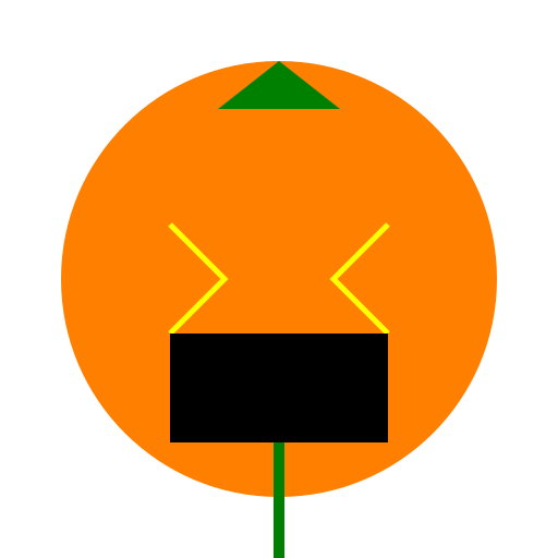 Pumpkin with a Long Root, Lightning Eyes, Sharp Teeth, and a Suit - DrawGPT