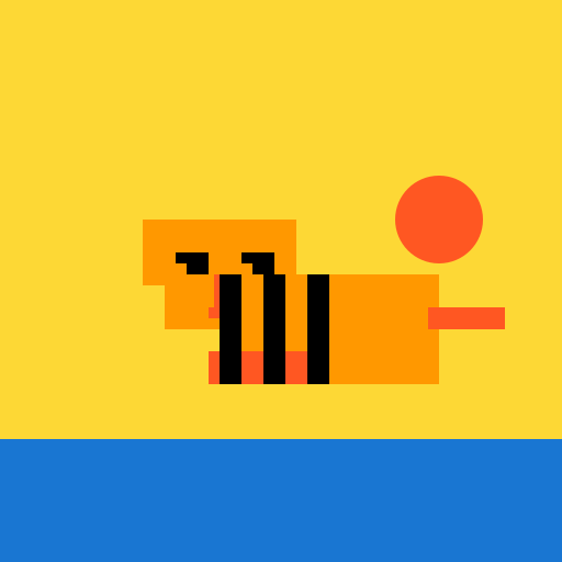 Tiger on a Beach - DrawGPT