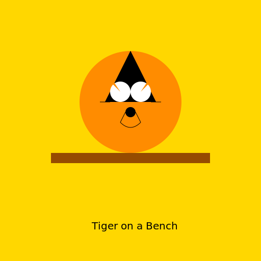 A Tiger on a Bench - DrawGPT