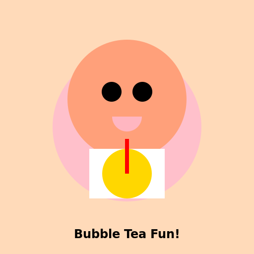 Girl with a Cup of Bubble Tea - DrawGPT
