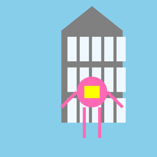 Woman Dancing on Top of a Building - DrawGPT