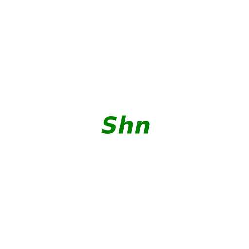Shn in Bold Italics with a Green Text Color and a White Box Background - DrawGPT