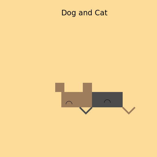 Dog and Cat - DrawGPT