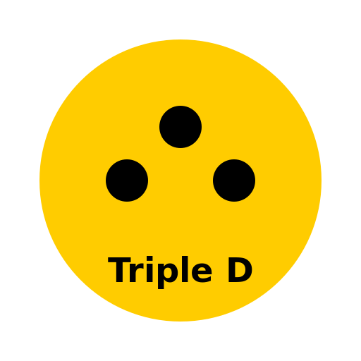 Triple D Logo - Lions representing the founding fathers - DrawGPT