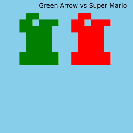 Green Arrow vs Super Mario - DrawGPT