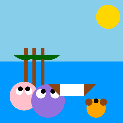 Fluffy Friends Sailing Adventure - DrawGPT