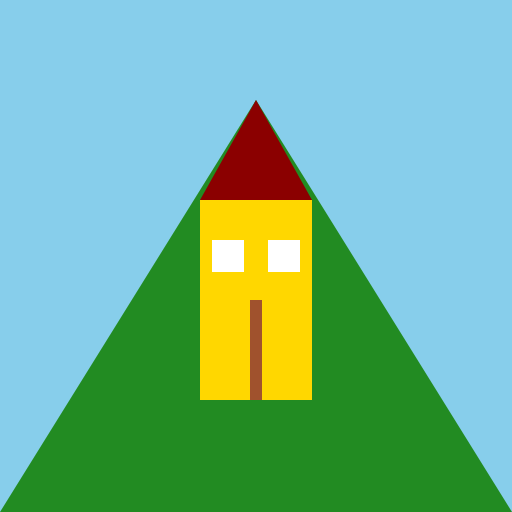 Temple on a Hillside - DrawGPT