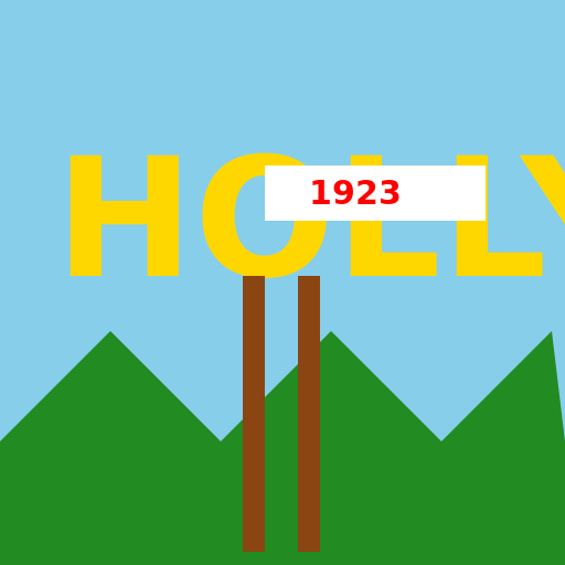 The Hollywood Sign was built in 1923 - DrawGPT