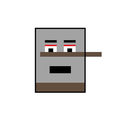Creepy Square Zombie Head - DrawGPT