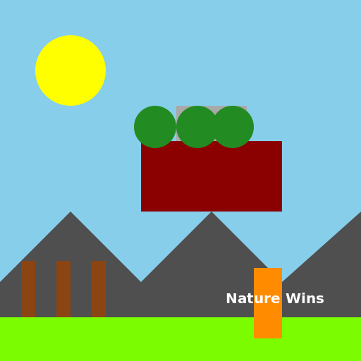 Nature Reclaims the Wreckage - DrawGPT