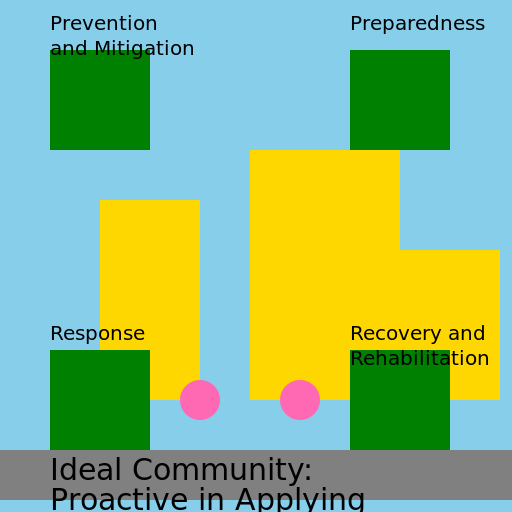 Proactive in Applying the 4 Thematic Areas of DRRM - DrawGPT