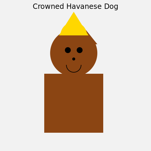 Crowned Havanese Dog - DrawGPT