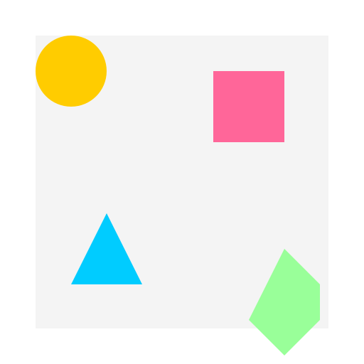 Four Random Geometrical Shapes on a Paper - DrawGPT