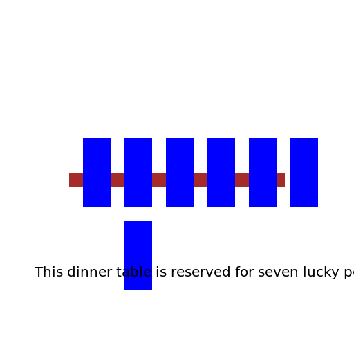 Dinner Table with 7 Chairs - DrawGPT