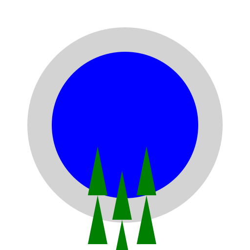 Moon with Green Trees - DrawGPT