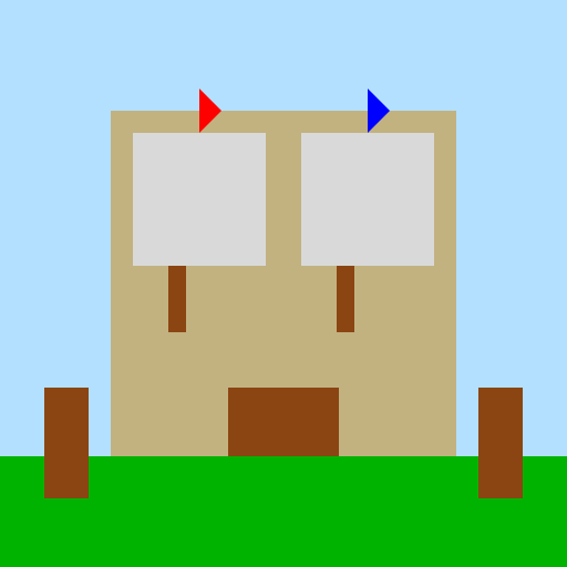 Two Temple Building Around Walls - DrawGPT