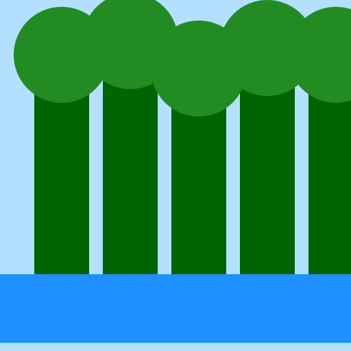 A forest with a creek - DrawGPT