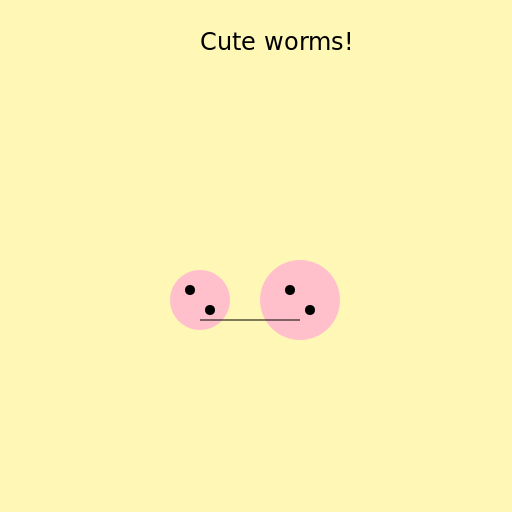 Cartoon cute worms - DrawGPT
