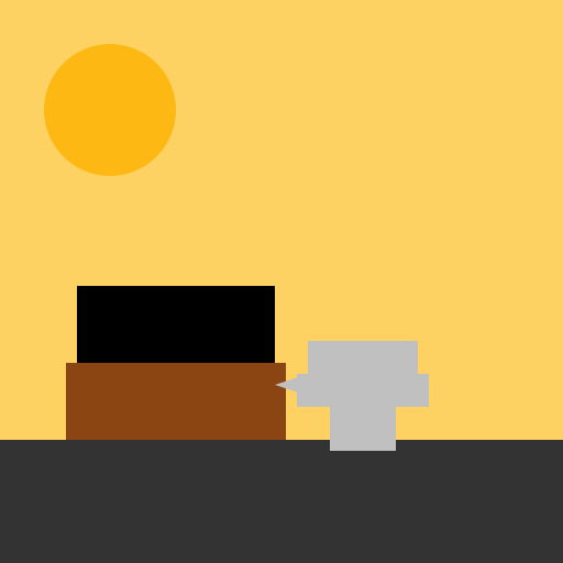 Dog Riding a Horse with a Sunset - DrawGPT