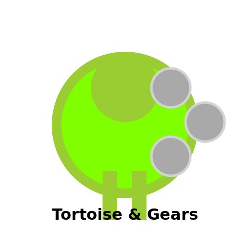 Tortoise and Gears Logo - DrawGPT