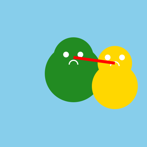 Pino and Bigbird in a Lasersword Fight - DrawGPT