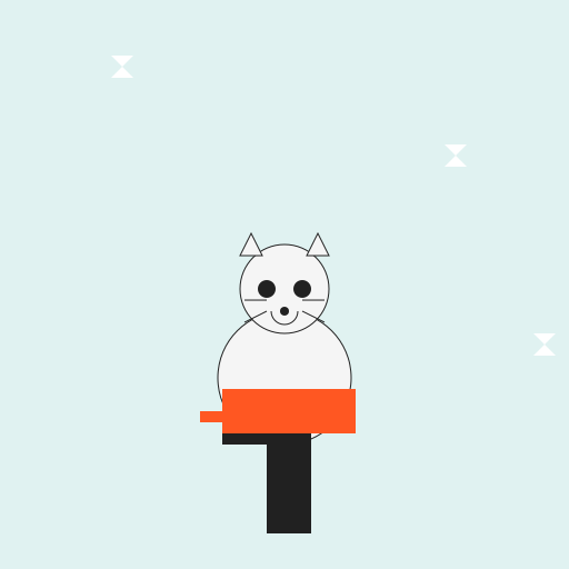Snow Leopard Riding a Ski Bob - DrawGPT