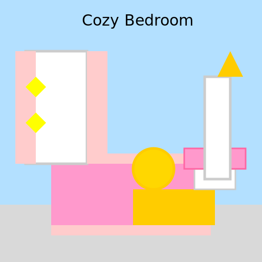 Cozy Bedroom with Smiling Child - DrawGPT