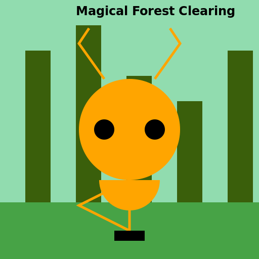 The Magical Forest Clearing with a Faun - DrawGPT