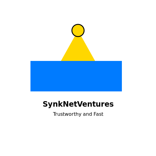SynkNetVentures - A Trustworthy and Fast Company with a Blue Logo - DrawGPT
