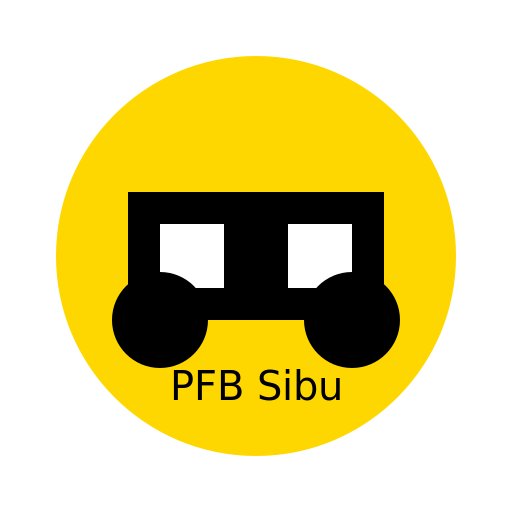 Round Logo with PFB Sibu and a Truck - DrawGPT