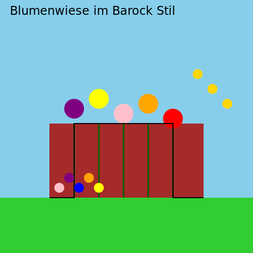 Blumenwiese im Barock Stil - DrawGPT