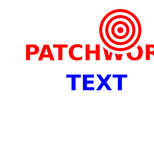 Patchwork Text with Band-Aid Sticker - DrawGPT