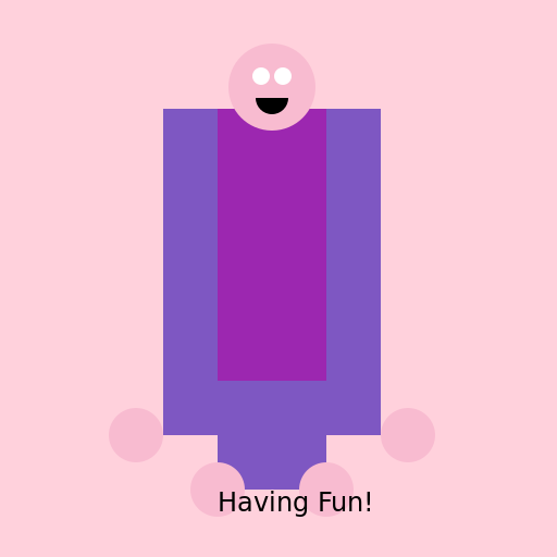 Girl Mummified With Purple Duct Tape From Neck To Toe And Having Fun - DrawGPT